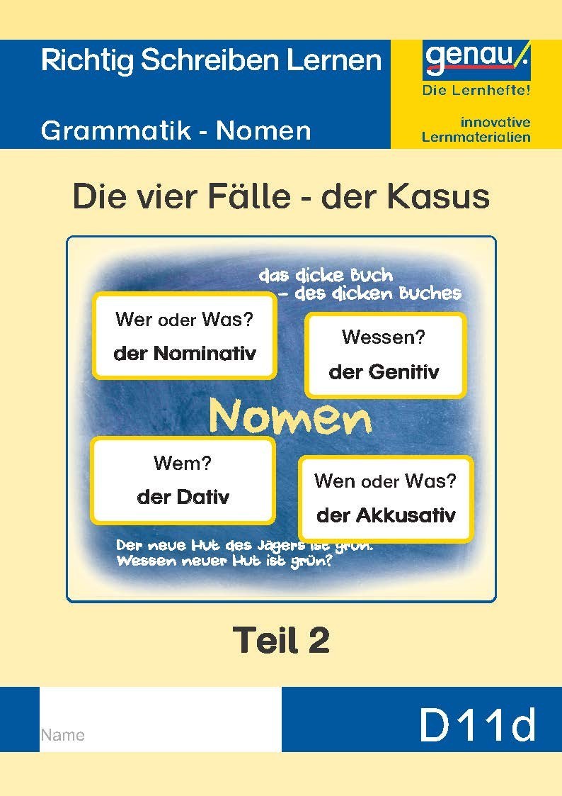 D11d - Grammatik - die vier Fälle - Kasus Teil 2