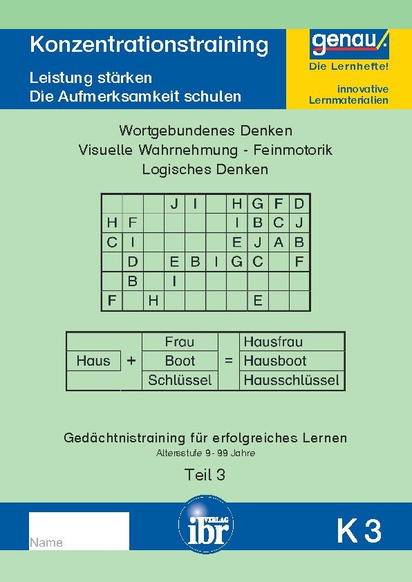 K3 Konzentrationstraining Teil 3