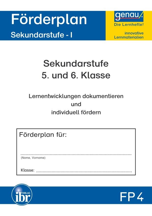 FP4 Förderplan 5. und 6. Klasse