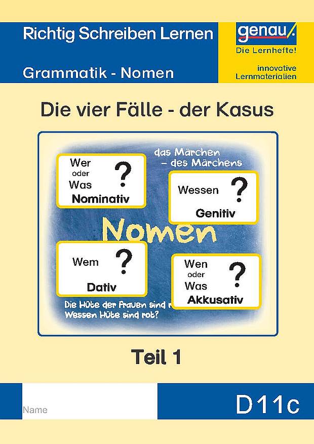 Grammatik - Nomen, Die vier Fälle - der Kasus;  2 Lernhefte